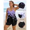 image:imageArolina Womens Two Piece Swimsuit Ruffle High Waisted Tankinis Flowy Bathing Suit Modest Swimwear with Pockets S26WPurple Flower