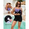 image:imageArolina Womens Two Piece Swimsuit Ruffle High Waisted Tankinis Flowy Bathing Suit Modest Swimwear with Pockets S26WPurple Flower