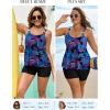 image:imageArolina Womens Two Piece Swimsuit Ruffle High Waisted Tankinis Flowy Bathing Suit Modest Swimwear with Pockets S26WPurple Pineapple