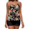 image:imageArolina Tankini Swimsuits for Women 2 Piece Ruffle High Waisted Bathing Suit Built in Bra Stretchy Swimwear 2026 Summer Floral