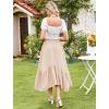 image:imageArolina Women Long Skirts High Waist Skirts Renaissance Maxi Skirts Summer Casual Elegant A Line Flowy Skirts with PocketsBeige