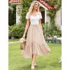 image:imageArolina Women Long Skirts High Waist Skirts Renaissance Maxi Skirts Summer Casual Elegant A Line Flowy Skirts with PocketsBeige