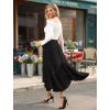 image:imageArolina Women Long Skirts High Waist Skirts Renaissance Maxi Skirts Summer Casual Elegant A Line Flowy Skirts with PocketsBlack