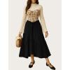 image:imageArolina Women Long Skirts High Waist Skirts Renaissance Maxi Skirts Summer Casual Elegant A Line Flowy Skirts with PocketsBlack