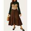 image:imageArolina Women Long Skirts High Waist Skirts Renaissance Maxi Skirts Summer Casual Elegant A Line Flowy Skirts with PocketsBrown