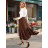 image:imageArolina Women Long Skirts High Waist Skirts Renaissance Maxi Skirts Summer Casual Elegant A Line Flowy Skirts with PocketsBrown