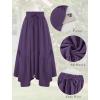 image:imageArolina Women Long Skirts High Waist Skirts Renaissance Maxi Skirts Summer Casual Elegant A Line Flowy Skirts with PocketsGray Purple