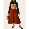 image:imageArolina Women Long Skirts High Waist Skirts Renaissance Maxi Skirts Summer Casual Elegant A Line Flowy Skirts with PocketsOrange
