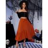 image:imageArolina Women Long Skirts High Waist Skirts Renaissance Maxi Skirts Summer Casual Elegant A Line Flowy Skirts with PocketsOrange