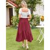 image:imageArolina Women Long Skirts High Waist Skirts Renaissance Maxi Skirts Summer Casual Elegant A Line Flowy Skirts with PocketsRed