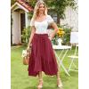 image:imageArolina Women Long Skirts High Waist Skirts Renaissance Maxi Skirts Summer Casual Elegant A Line Flowy Skirts with PocketsRed