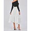 image:imageArolina Women Long Skirts High Waist Skirts Renaissance Maxi Skirts Summer Casual Elegant A Line Flowy Skirts with PocketsWhite