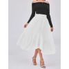 image:imageArolina Women Long Skirts High Waist Skirts Renaissance Maxi Skirts Summer Casual Elegant A Line Flowy Skirts with PocketsWhite