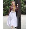 image:imageArolina Women Long Skirts High Waist Skirts Renaissance Maxi Skirts Summer Casual Elegant A Line Flowy Skirts with PocketsWhite