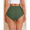 image:imageArolina Womens High Waisted Bikini Bottoms Swim Bottom Ruched Full Coverage Retro Bathing Suit BottomsArmy Green