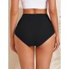 image:imageArolina Womens High Waisted Bikini Bottoms Swim Bottom Ruched Full Coverage Retro Bathing Suit BottomsBlack