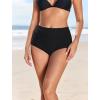 image:imageArolina Womens High Waisted Bikini Bottoms Swim Bottom Ruched Full Coverage Retro Bathing Suit BottomsBlack