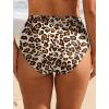 image:imageArolina Womens High Waisted Bikini Bottoms Swim Bottom Ruched Full Coverage Retro Bathing Suit BottomsLeopard