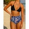 image:imageArolina Womens High Waisted Bikini Bottoms Swim Bottom Ruched Full Coverage Retro Bathing Suit BottomsPaisley