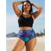 image:imageArolina Womens High Waisted Bikini Bottoms Swim Bottom Ruched Full Coverage Retro Bathing Suit BottomsPurple Pineapple