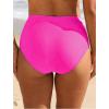 image:imageArolina Womens High Waisted Bikini Bottoms Swim Bottom Ruched Full Coverage Retro Bathing Suit BottomsRose Red