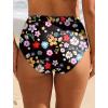 image:imageArolina Womens High Waisted Bikini Bottoms Swim Bottom Ruched Full Coverage Retro Bathing Suit BottomsSmall Floral