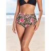image:imageArolina Womens High Waisted Bikini Bottoms Swim Bottom Ruched Full Coverage Retro Bathing Suit BottomsTropical Leopard