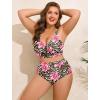 image:imageArolina Womens High Waisted Bikini Bottoms Swim Bottom Ruched Full Coverage Retro Bathing Suit BottomsTropical Leopard