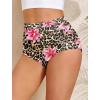 image:imageArolina Womens High Waisted Bikini Bottoms Swim Bottom Ruched Full Coverage Retro Bathing Suit BottomsTropical Leopard