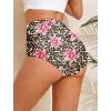 image:imageArolina Womens High Waisted Bikini Bottoms Swim Bottom Ruched Full Coverage Retro Bathing Suit BottomsTropical Leopard