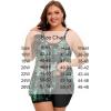 image:imageArolina Womens Plus Size Tankini Swimsuits Mesh See Through Modest Two Piece Bathing Suits Front Tie Flowing Swimwear