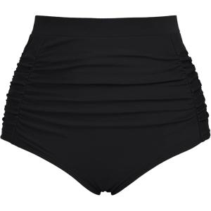 image:imageArolina Womens High Waisted Bikini Bottoms Swim Bottom Ruched Full Coverage Retro Bathing Suit BottomsBlack